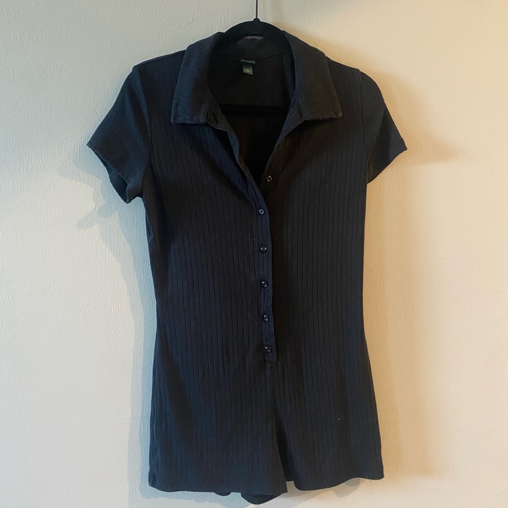 Wild Fable black collared romper